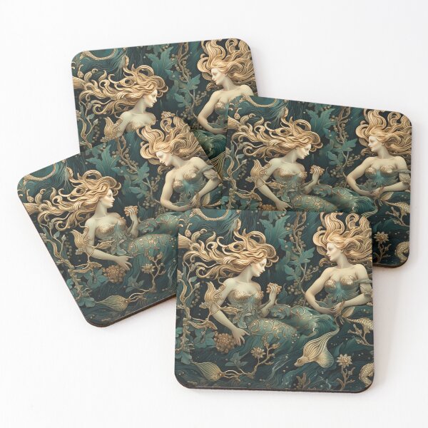 Item preview, Beautiful Mermaids Underwater Print designed and sold by poshprintlab.