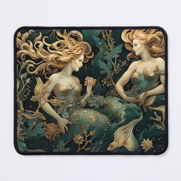 Item preview, Beautiful Mermaids Underwater Print designed and sold by poshprintlab.
