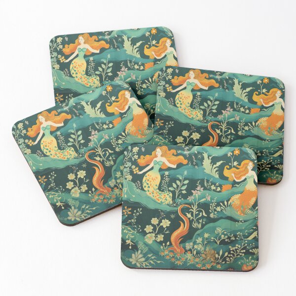 Item preview, Mermaids Under the Sea Print designed and sold by poshprintlab.
