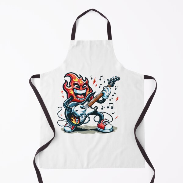 Item preview, Rock On Fire! Blazing Electric Guitar Tee for Rockers and Shredders designed and sold by Moisky Patterns.