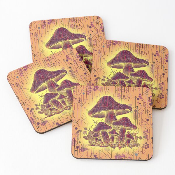 Item preview, Brown Cyber Mushrooms designed and sold by gracefullizard.