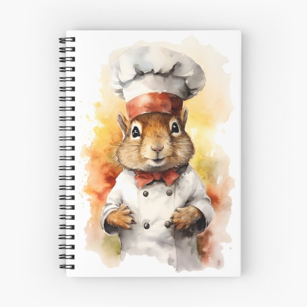 Item preview, Watercolor Squirrel Chef Cook designed and sold by BadLuckByDesign.