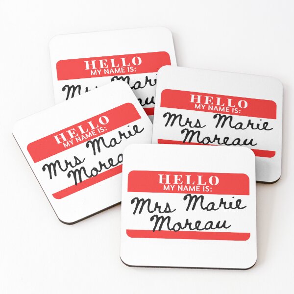 Item preview, Hello, my name is Mrs Marie Moreau designed and sold by AdhdPunk.