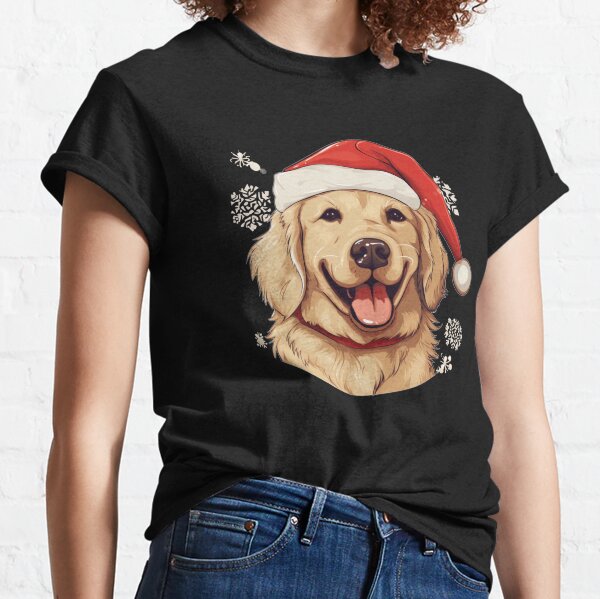 Cute Preppy Golden Retriever Christmas Jeep - Golden Retriever