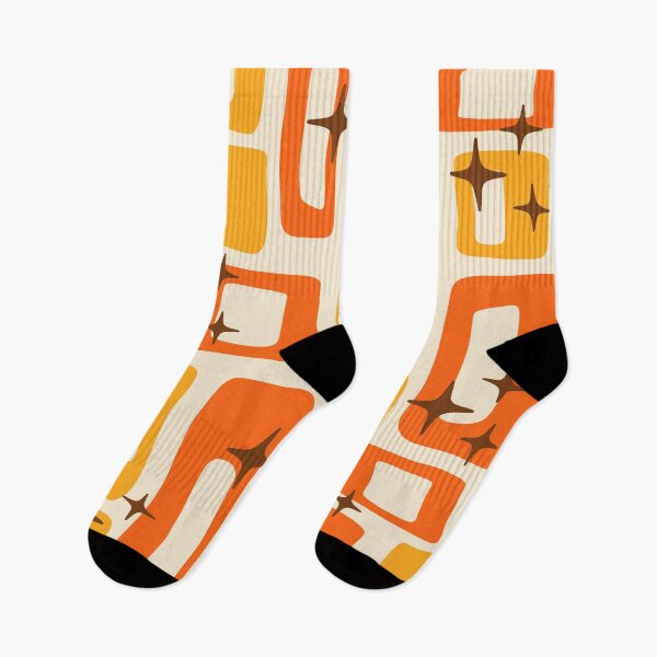 Item preview, Retro Mid Century Modern Abstract Pattern Autumn Orange Yellow and Brown designed and sold by tonymagnerart.