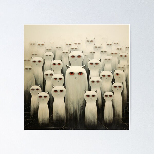 Item preview, cat, haunted, ghost, creepy designed and sold by jdy3000.