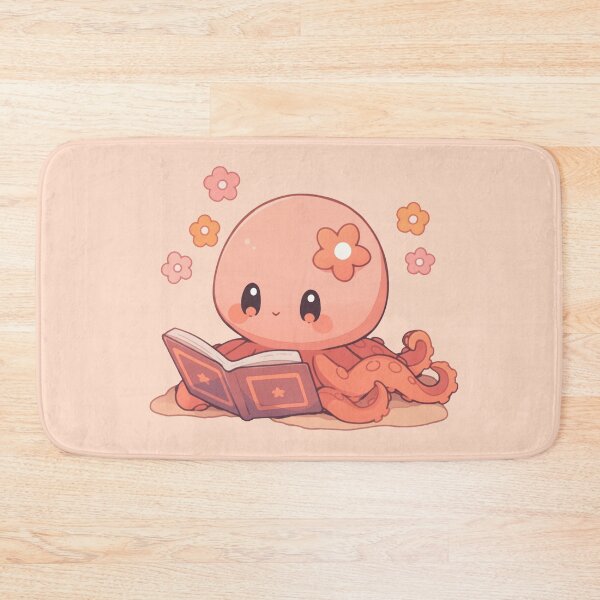 Item preview, Cute Kawaii Octopus Reading a Book designed and sold by CozyKawaiiArt.