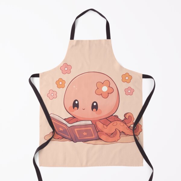 Item preview, Cute Kawaii Octopus Reading a Book designed and sold by CozyKawaiiArt.