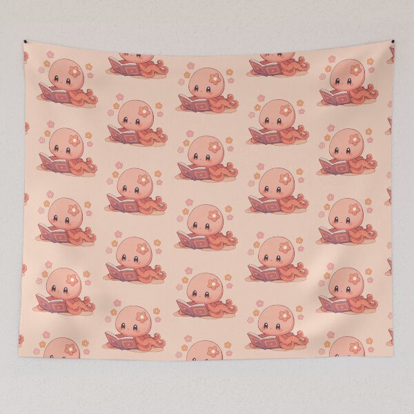 Item preview, Cute Kawaii Octopus Reading a Book designed and sold by CozyKawaiiArt.