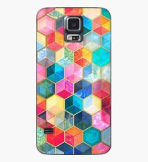 Crystal Bohemian Honeycomb Cubes - colorful hexagon pattern Case/Skin for Samsung Galaxy