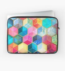 Kristallböhmische Bienenwaben-Würfel - buntes Hexagonmuster Laptoptasche