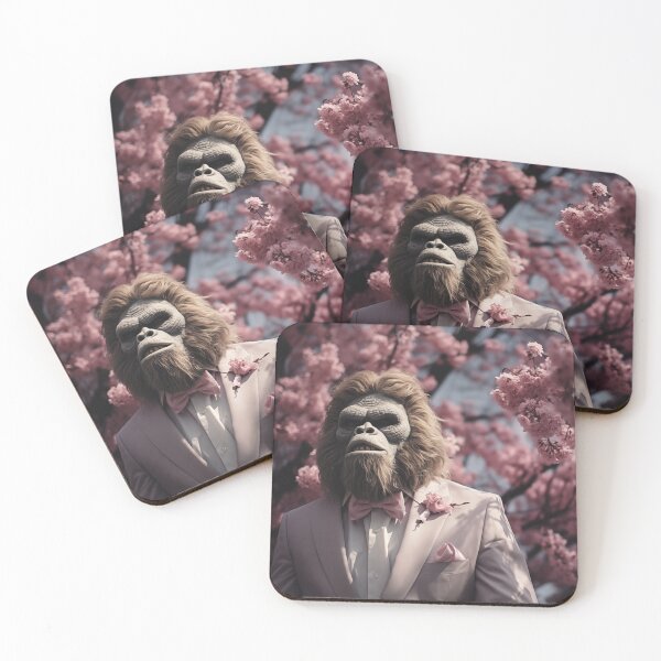 Item preview, A sharply-dressed Sasquatch thinking deep thoughts in a cherry blossom grove designed and sold by sethbdoe.