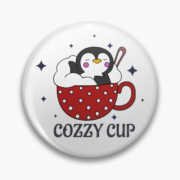 Item preview, Penguin in a Red Cozzy Cup  designed and sold by YLinDesign.