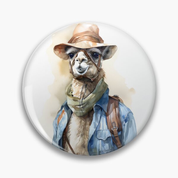 Item preview, Watercolor Tour Guide Camel designed and sold by BadLuckByDesign.