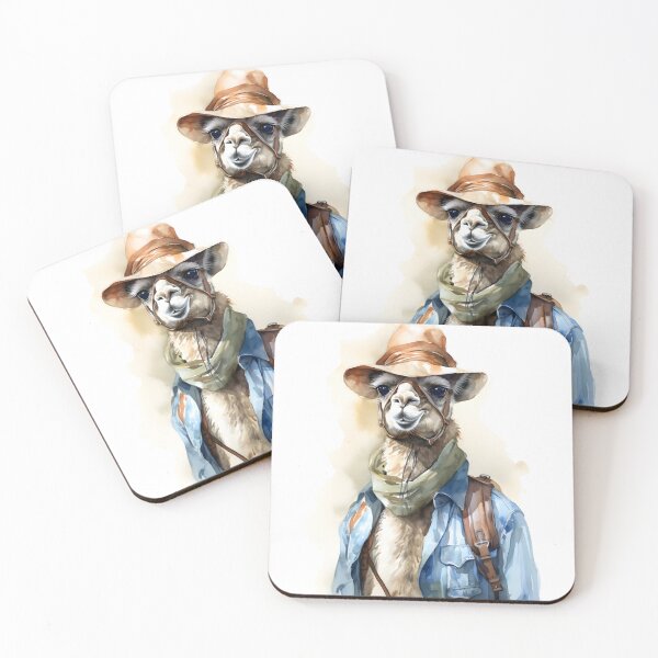 Item preview, Watercolor Tour Guide Camel designed and sold by BadLuckByDesign.