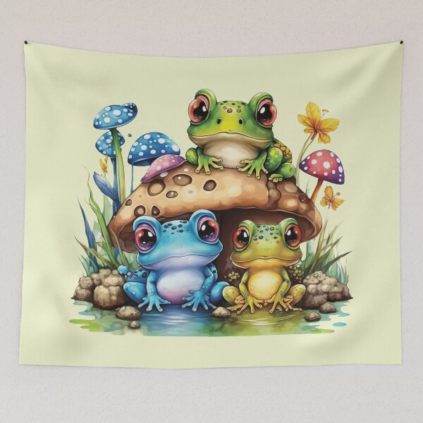 Item preview, Cottagecore Toadstool Mushroom and Frog designed and sold by BuxomBabe21.
