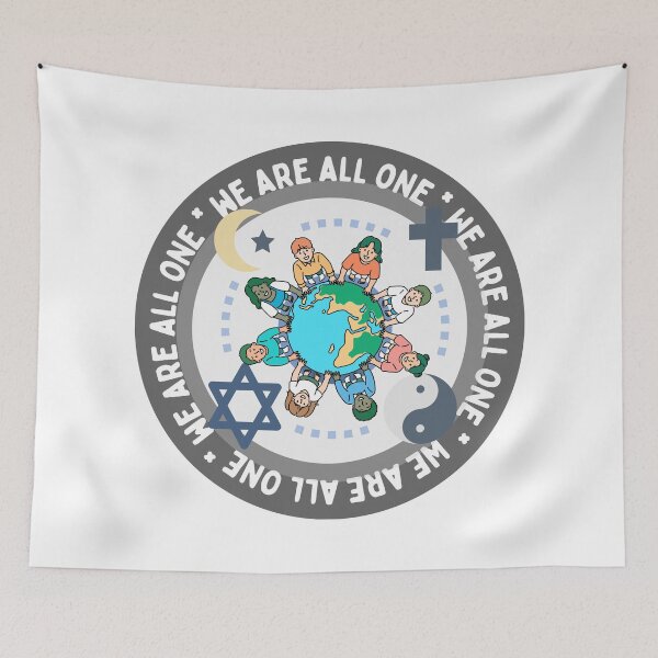 Item preview, WE ARE ALL ONE.. Brotherhood and planetary unity quote designed and sold by Alkymias.