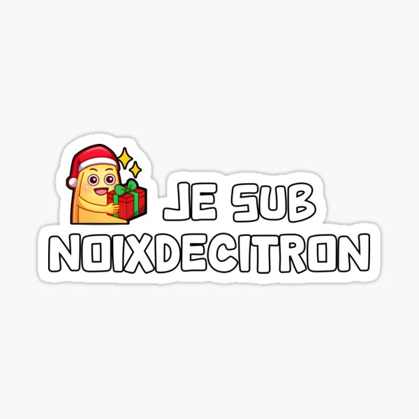 Je sub noixdecitron N/B Sticker