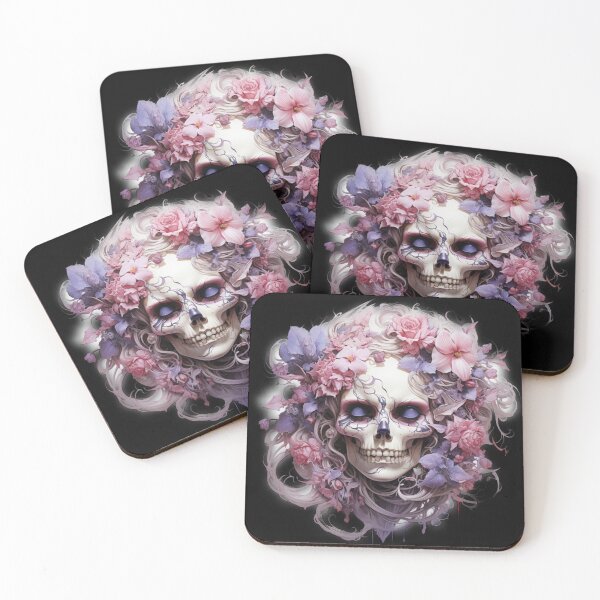 Item preview, Feminine Skull and Flowers designed and sold by asaroberson.