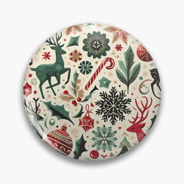 Item preview, Retro Christmas Pattern designed and sold by ArtFactoryAI.