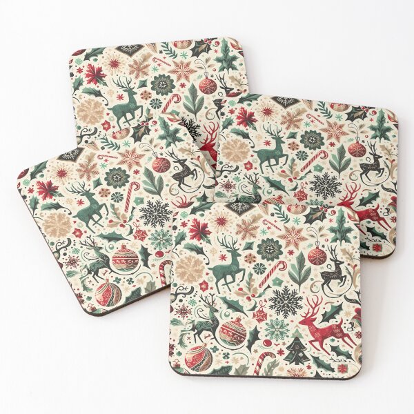 Item preview, Retro Christmas Pattern designed and sold by ArtFactoryAI.