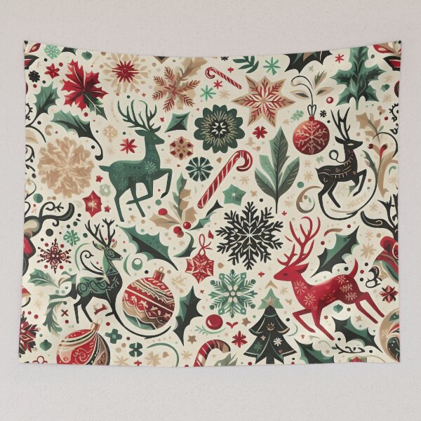 Item preview, Retro Christmas Pattern designed and sold by ArtFactoryAI.