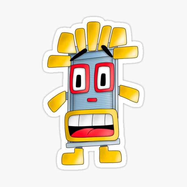 Totem rouge et jaune à grosse bouche Sticker