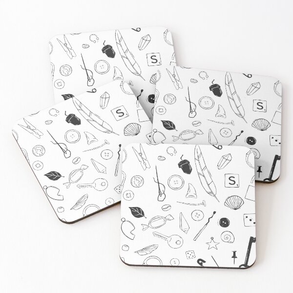 Item preview, Trinkets (black and white) designed and sold by fable-arts.