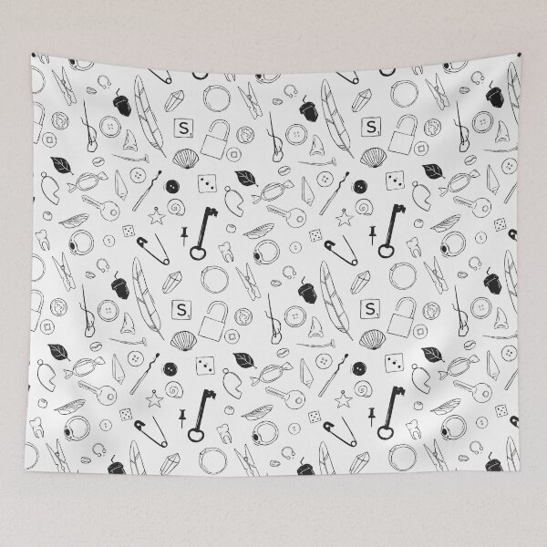 Item preview, Trinkets (black and white) designed and sold by fable-arts.