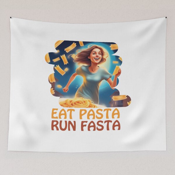 Item preview, Eat pasta run fasta AI designed and sold by StudioARTHUR.