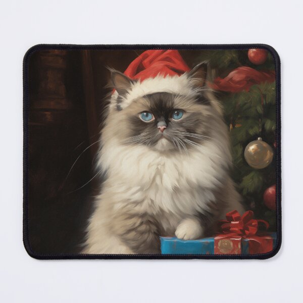 Item preview, Ragdoll cat Christmas greeting card designed and sold by PetsArt.