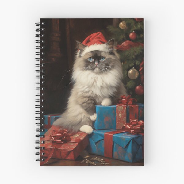 Item preview, Ragdoll cat Christmas greeting card designed and sold by PetsArt.