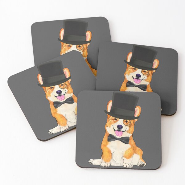 Item preview, Corgi in a top hat and bow tie designed and sold by Mehu.