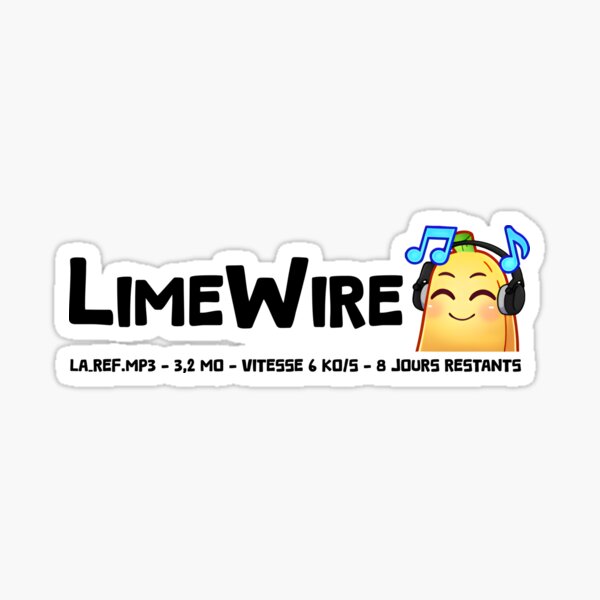 LimeWire N/B Sticker