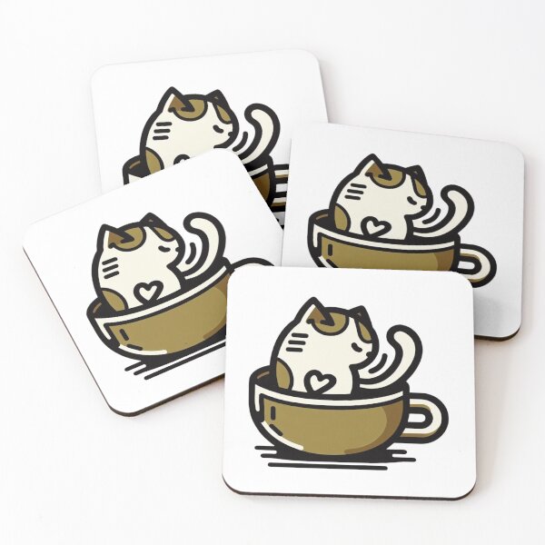 Item preview, Cat and Coffee Cat Cult Lovely Kitty Barista Cats designed and sold by sharon1210.