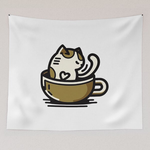 Item preview, Cat and Coffee Cat Cult Lovely Kitty Barista Cats designed and sold by sharon1210.