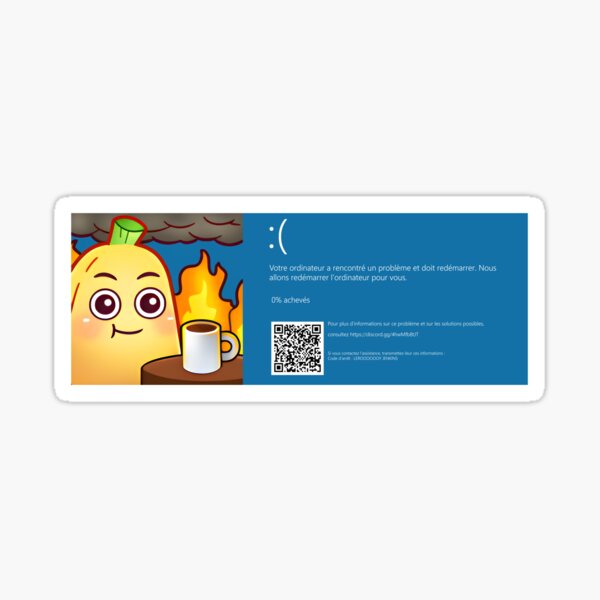 Blue Screen of Citron Sticker