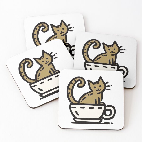 Item preview, Cat and Coffee Cat Cult Lovely Kitty Barista Cats designed and sold by sharon1210.