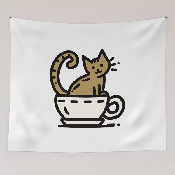 Item preview, Cat and Coffee Cat Cult Lovely Kitty Barista Cats designed and sold by sharon1210.