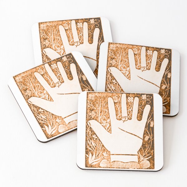 Item preview, Palmistry Hand, medieval,  orange hand designed and sold by mariahmcmo.