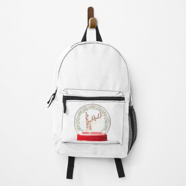 Vista previa del artículo con la obra «Reno de globo de nieve navideño», diseñado y vendido por BazART Wear.