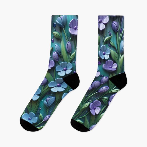 Item preview, Realistic delicate 3D wild flowers - expressive botanical pattern. designed and sold by My-fake-places.