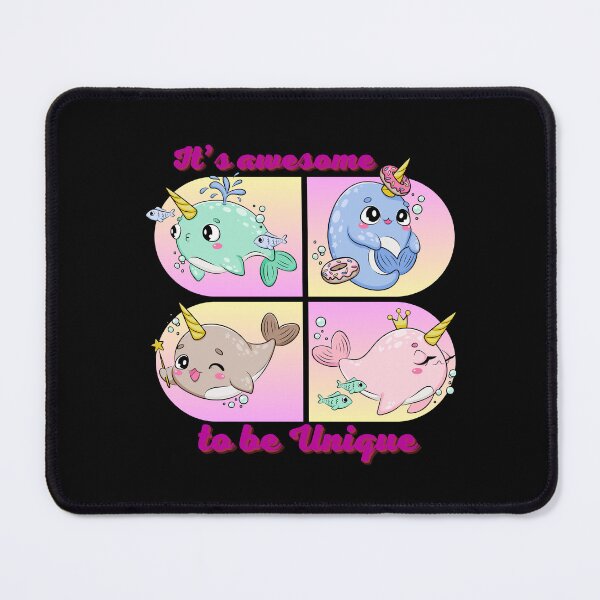 Item preview, It's Awesome To Be Unique Cute Narwhals designed and sold by kuremureDesign.