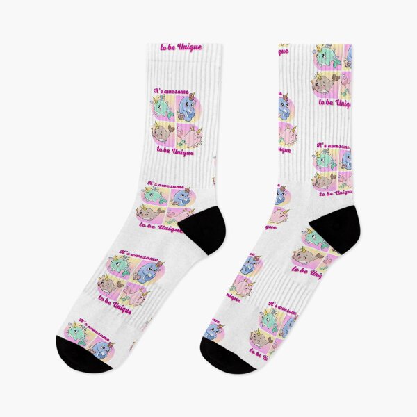 Item preview, It's Awesome To Be Unique Cute Narwhals designed and sold by kuremureDesign.