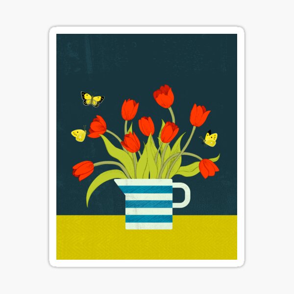 Item preview, Red Tulips - illustration by Cecca Designs designed and sold by Cecca-Designs.