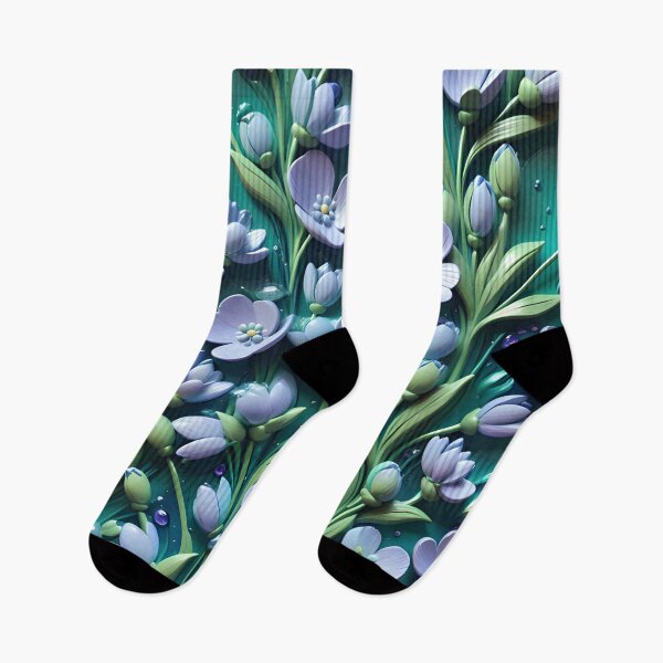 Item preview,  Realistic delicate 3D wild flowers - expressive botanical pattern. designed and sold by My-fake-places.