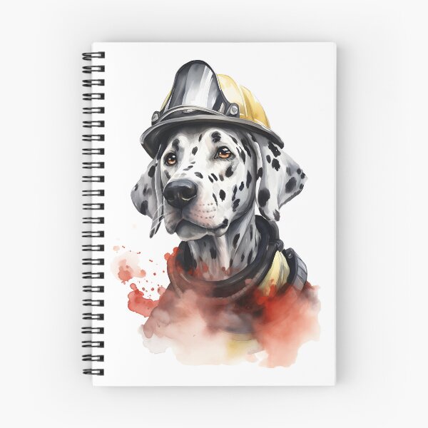 Item preview, Watercolor Firefighter Dalmatian Puppy designed and sold by BadLuckByDesign.