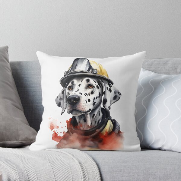 Item preview, Watercolor Firefighter Dalmatian Puppy designed and sold by BadLuckByDesign.