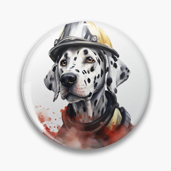 Item preview, Watercolor Firefighter Dalmatian Puppy designed and sold by BadLuckByDesign.