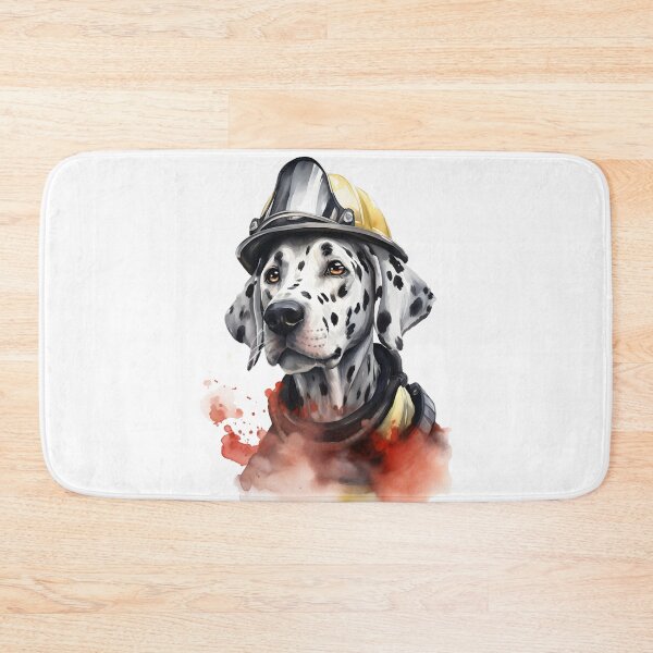 Item preview, Watercolor Firefighter Dalmatian Puppy designed and sold by BadLuckByDesign.